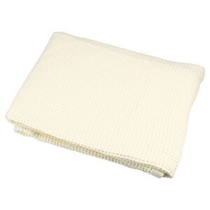 1Pc Waffle Weave Pattern Soft Absorbent Bath Towel Beige 55.12"x27.56"